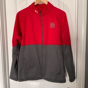 North Carolina NC State Wolfpack Fleece Jacket Women’s XL Red Grey Full Zip